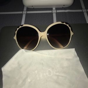 Authentic Chloe cream color sunglasses